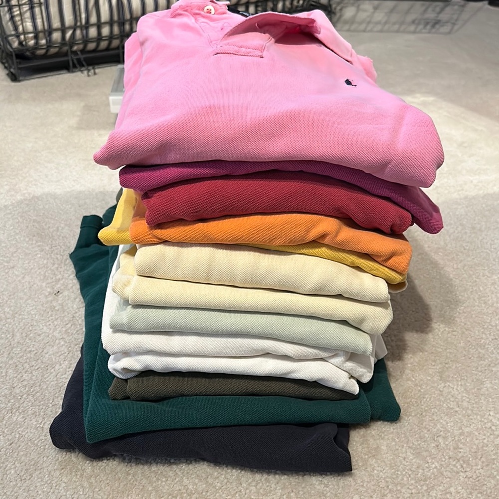 Polo Ralph Laurent polo shirts in varying colors
